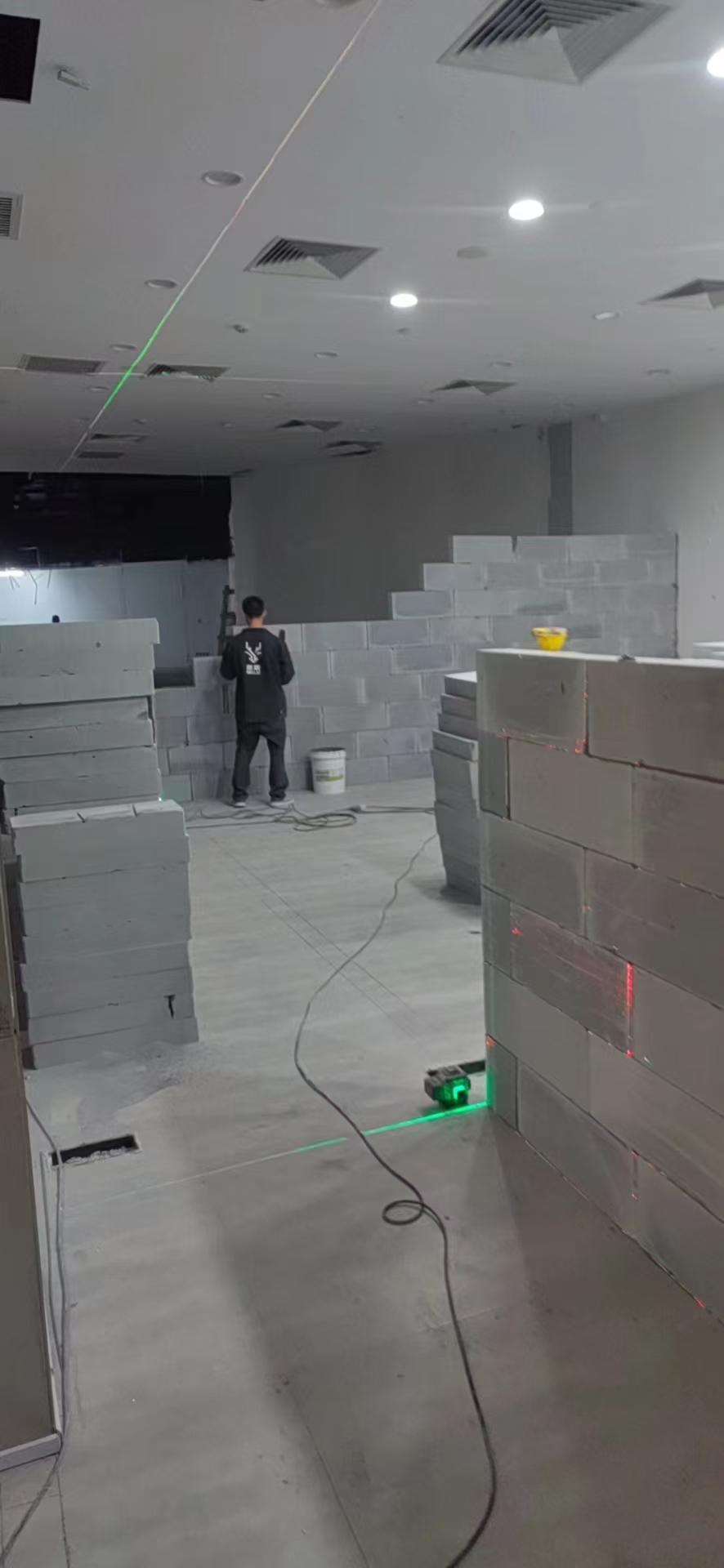 加气砖隔墙现场参考